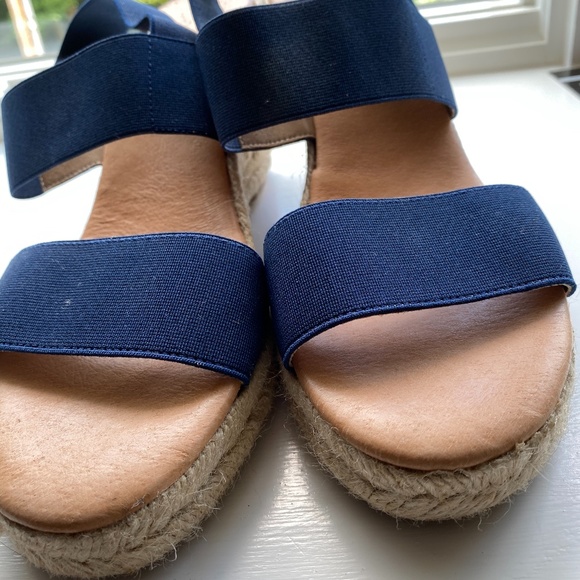 Isabella Espadrille Essential Spring Wedges - Navy - Picture 8 of 10